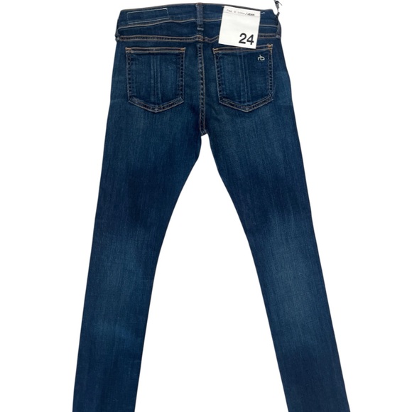 Rag & Bone Orson Skinny Capri Jeans Dark Wash Raw Hem Size 24 NWT - Picture 3 of 16
